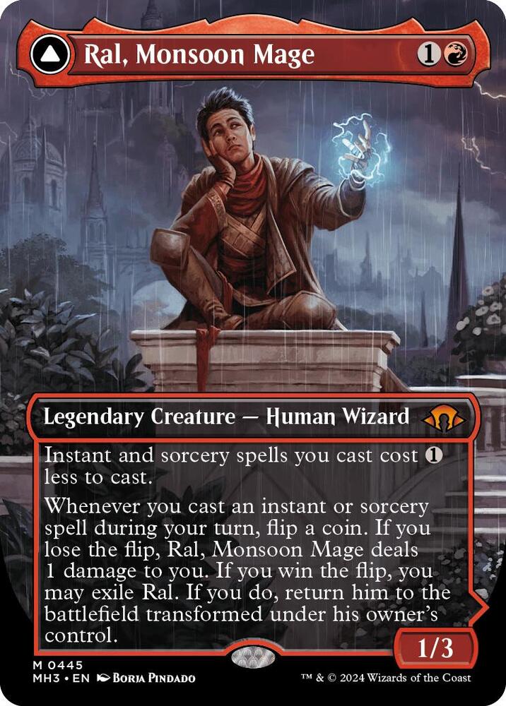 Ral, Monsoon Mage (Borderless) [Modern Horizons 3]