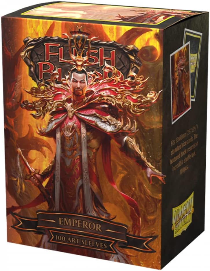 Brushed Art Sleeves - Flesh & Blood - Emperor (100) - Dragon Shield