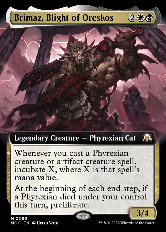 Brimaz, Blight of Oreskos (Extended Art) [March of the Machine Commander]